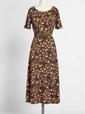 ModCloth × Princess Highway Floral Midi Dress:, Multicolor, Size 10, EUC
